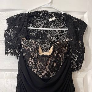 Black dress by Scott McClintock.